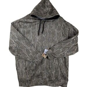 Mossy Oak Bottomland Camo Hoodie Fleece Lined Mens 2XL Green